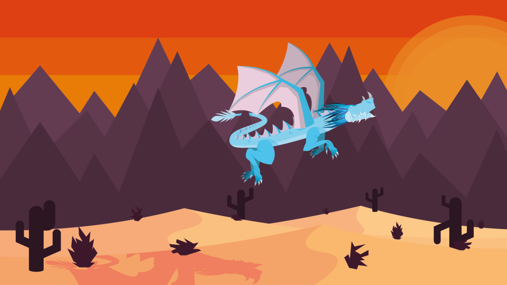 desert dragon background