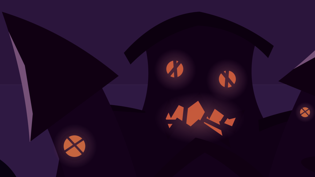 halloween mansion close up
